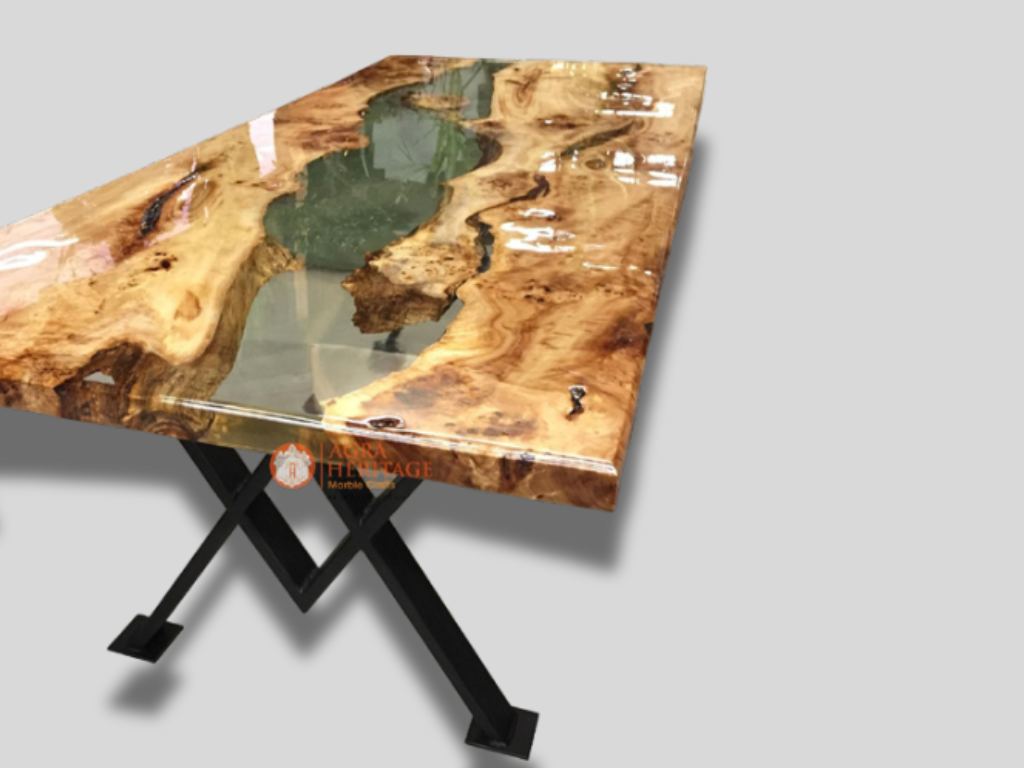 Live Edge Wooden Epoxy Coffee Table-resin table-Clear Bar Table Top-wood furniture-river table,sofa,Walnut Dining Epoxy